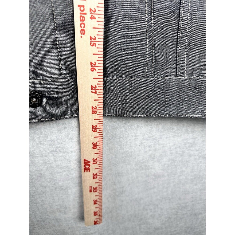 Vintage Ralph Lauren Polo Jeans Co Denim Trucker Jacket Metallic Silver Men’s XL - Picture 4 of 7
